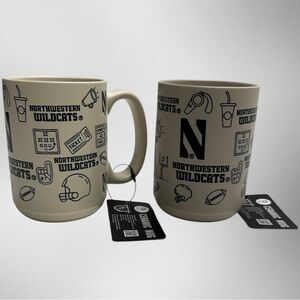 NORTHWESTERN UNIVERSITY (2) GAMEDAY Ceramic Coffee Mugs